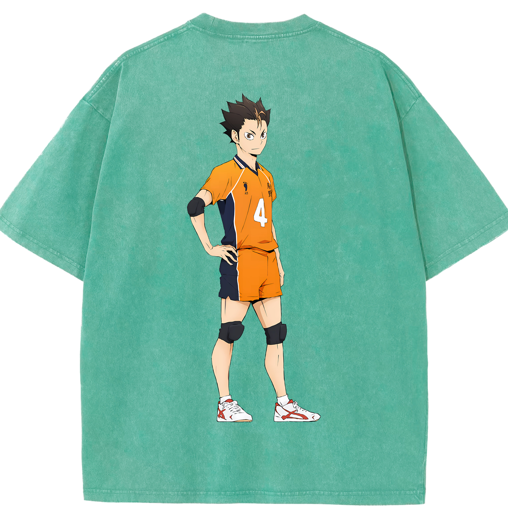 （画像用） ハイキュー!! Haikyu!! 綿100% ヴィンテージ風 半袖Tシャツ（背面プリント）